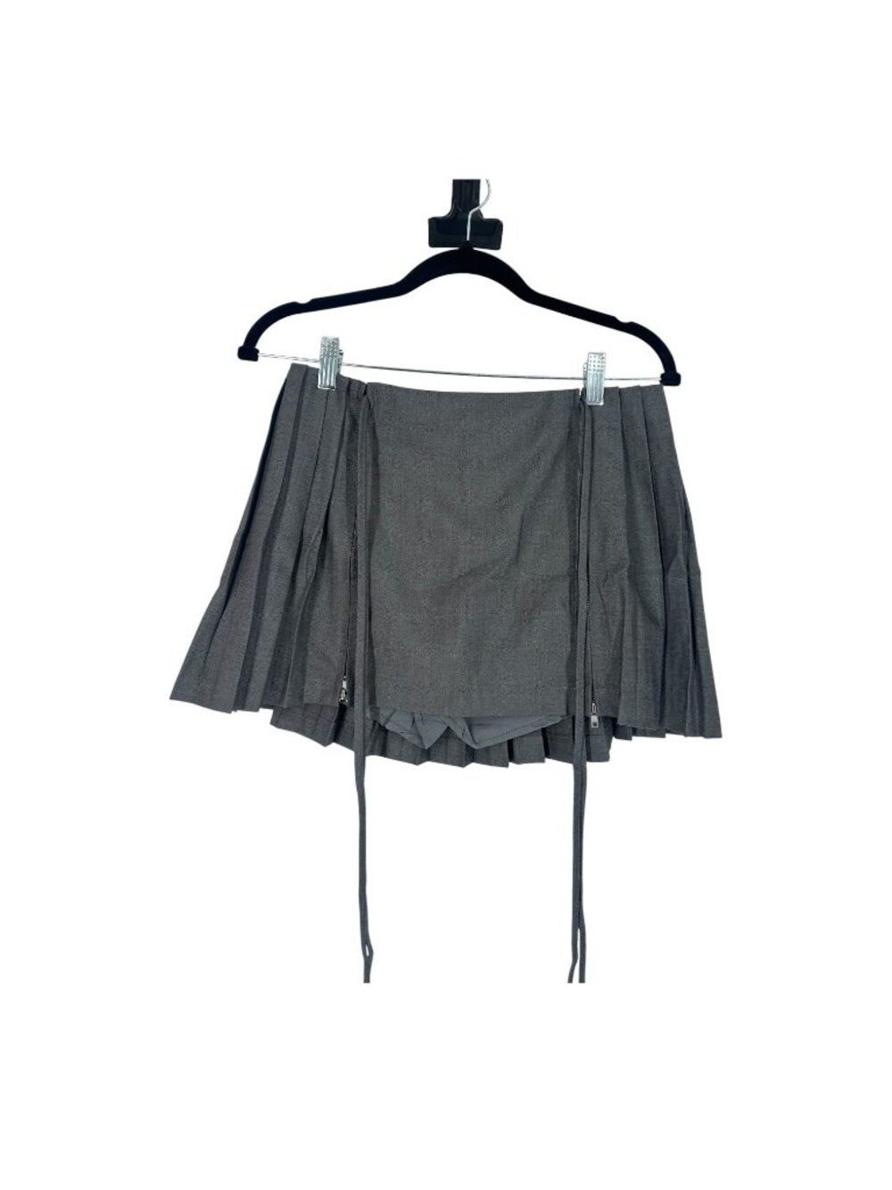 Chu Sau Beauty Pleated Mini Skort Medium Charcoal Grey Y2K Tennis Skirt Preppy
